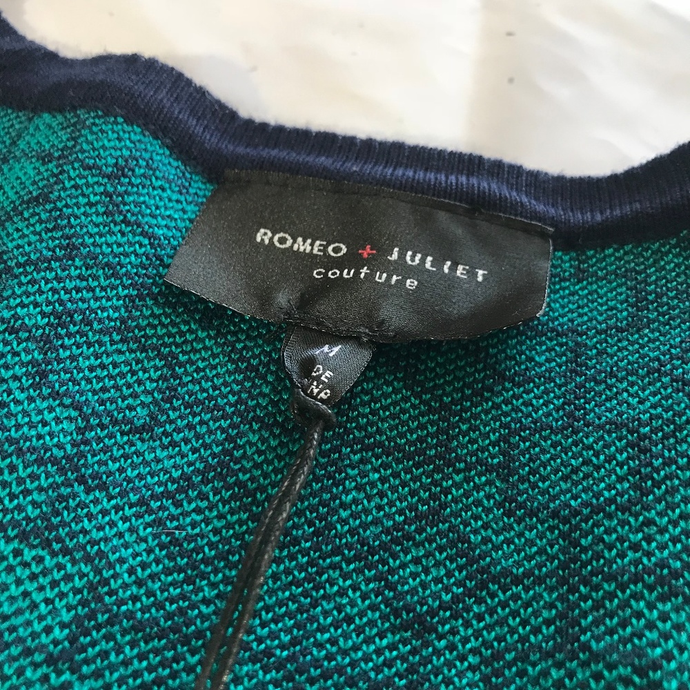 Romeo + Juliet Couture Teal Geometric SweaterDress - Picture 4 of 7